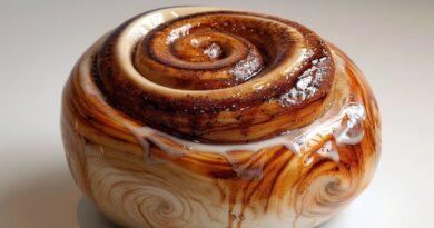 kanelbulle i glaserad keramik